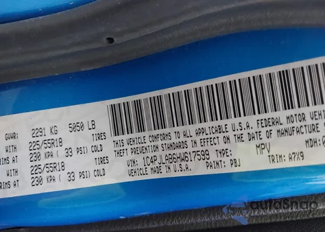 2017 Jeep Cherokee Altitude Fwd z USA, uszkodzony, nr VIN 1C4PJLAB6HW617599